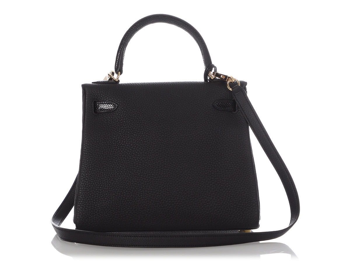 Hermès Black Ostrich Constance 24