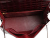 Hermès Bordeaux Shiny Porosus Crocodile Kelly 32