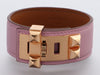 Hermès Mauve Sylvestre Swift Collier de Chien 24 CDC Bracelet