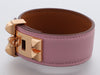 Hermès Mauve Sylvestre Swift Collier de Chien 24 CDC Bracelet
