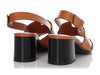Hermès Gold Calfskin Elbe 60 Sandals