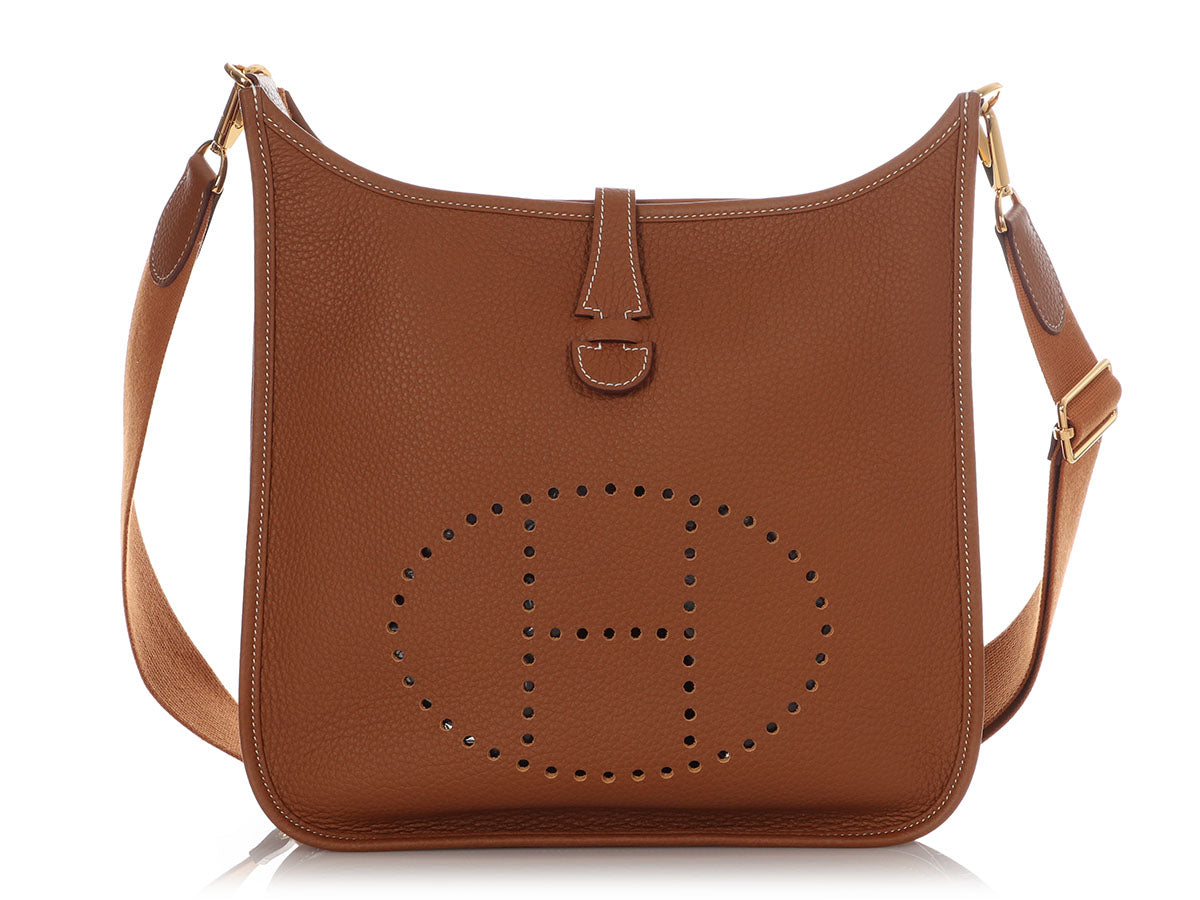 Hermes Evelyne Bag Gen III Clemence PM Brown