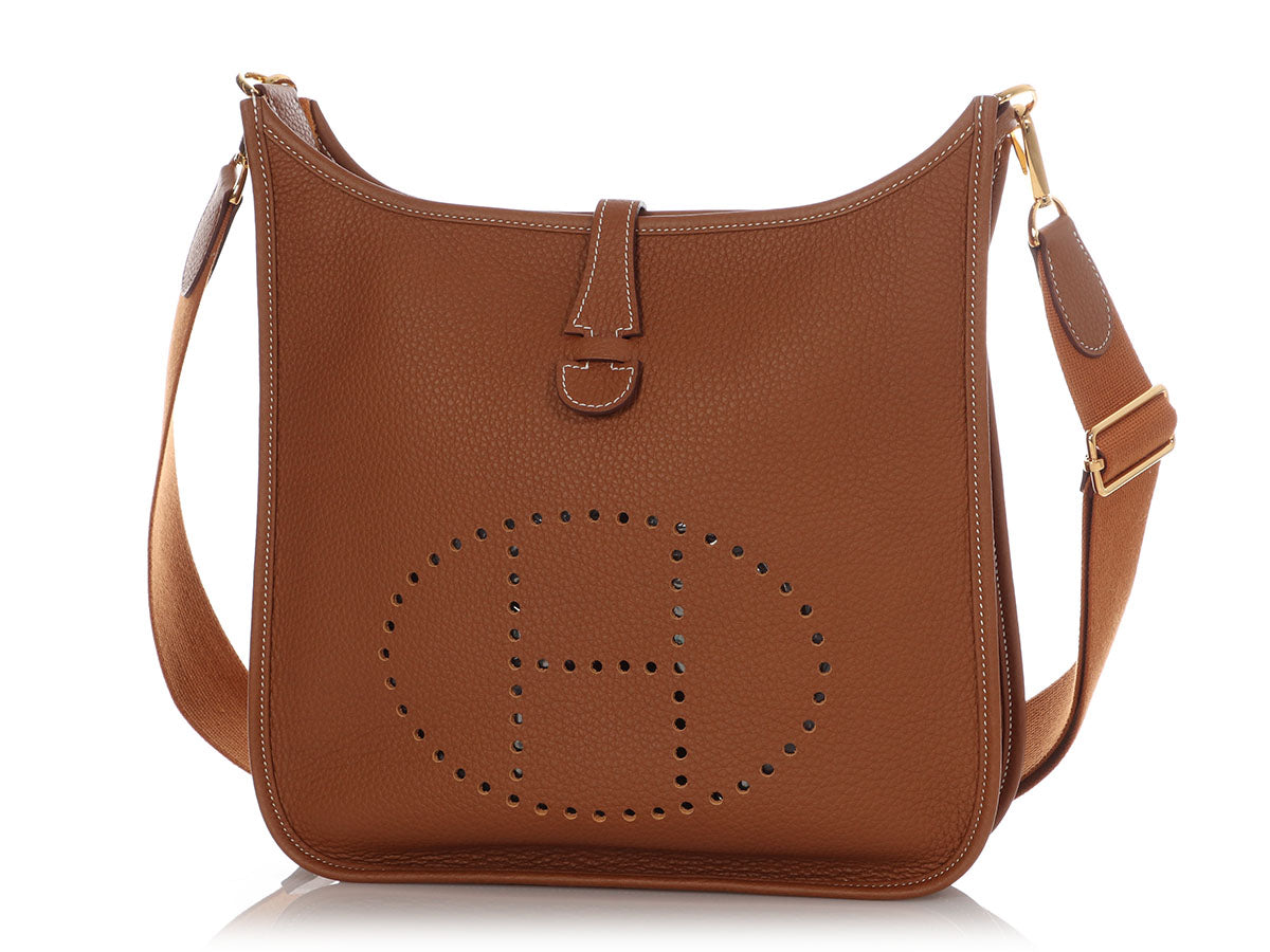 Hermes Evelyne Bag Gen II Clemence PM Brown