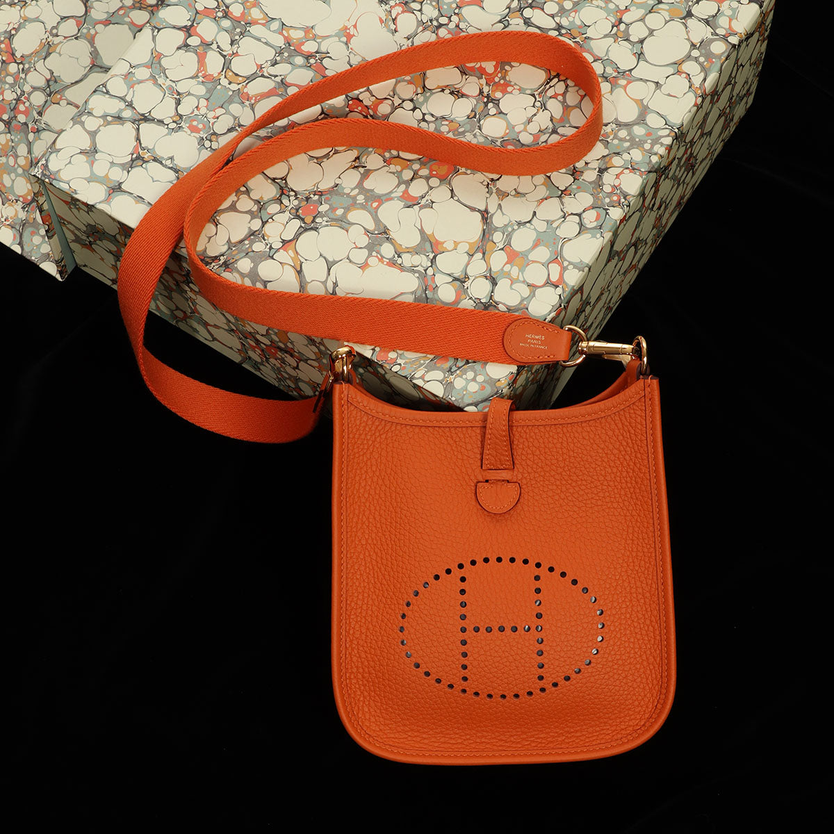 Hermes Orange Evelyne Bag