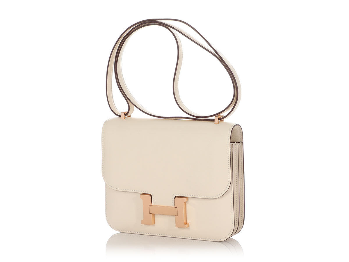 Hermes Constance 24 Nata Epsom leather Rose gold hardware