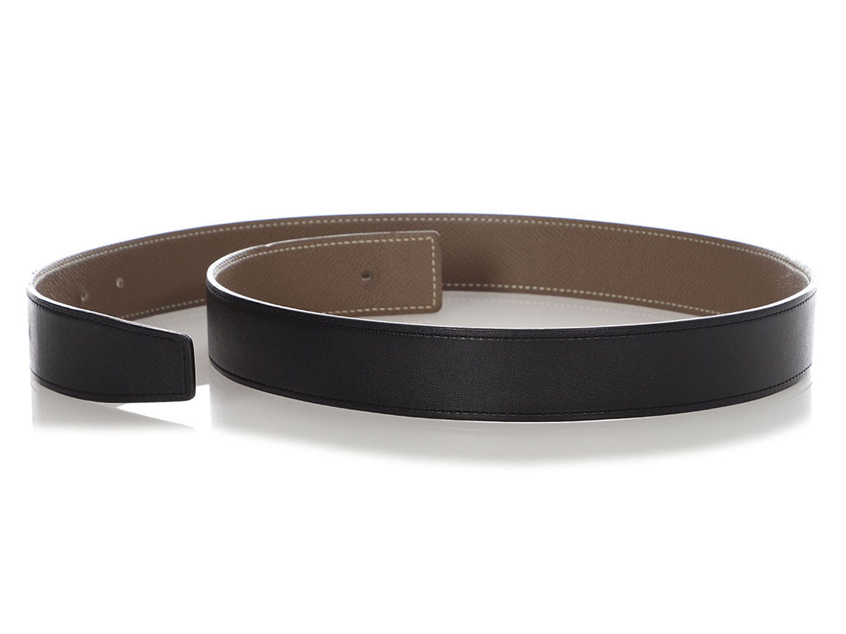 Hermès Noir Box and Bordeaux Togo Reversible Belt Strap 32mm - Ann's  Fabulous Closeouts