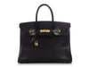 Hermès Bicolor Black Box Calfskin and Rouge Vif Birkin 35
