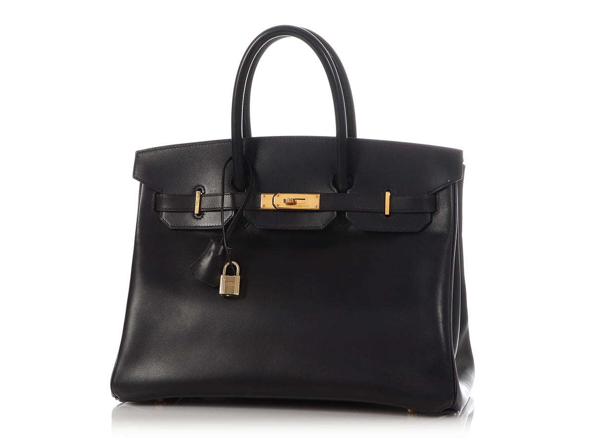 Hermès Bicolor Black Box Calfskin and Rouge Vif Birkin 35