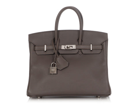 Hermès Etain Swift Birkin 25