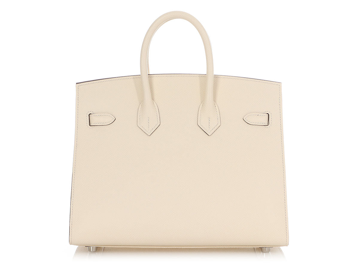 Hermes Birkin 25 Sellier Bag Nata Epsom with Gold Hardware