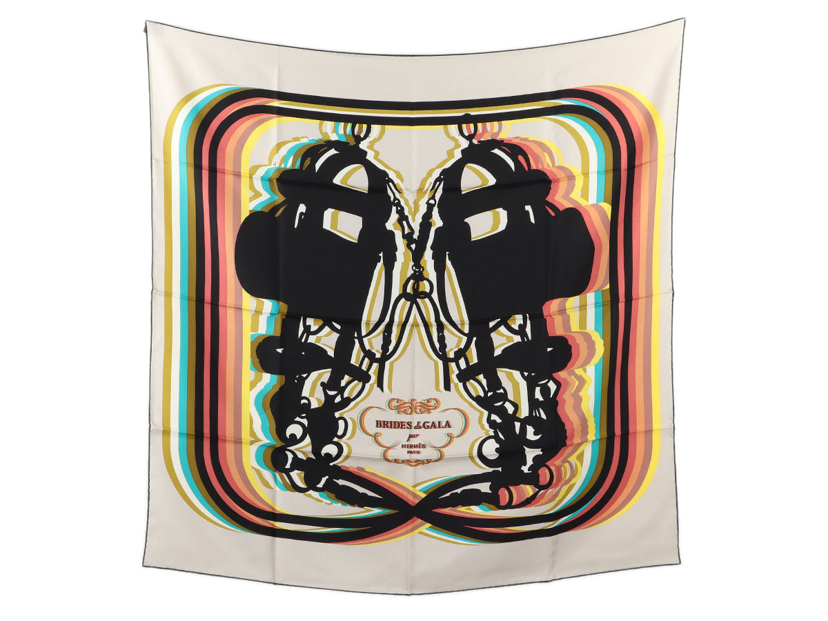 Hermes Scarf 90 lvdovicvs MAGNVS Black 100% Silk 