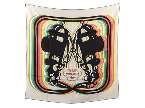 Hermès Brides de Gala Shadow Silk Scarf 90cm