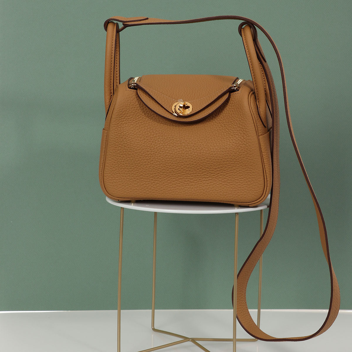 Hermes Mini Lindy Biscuit In GHW