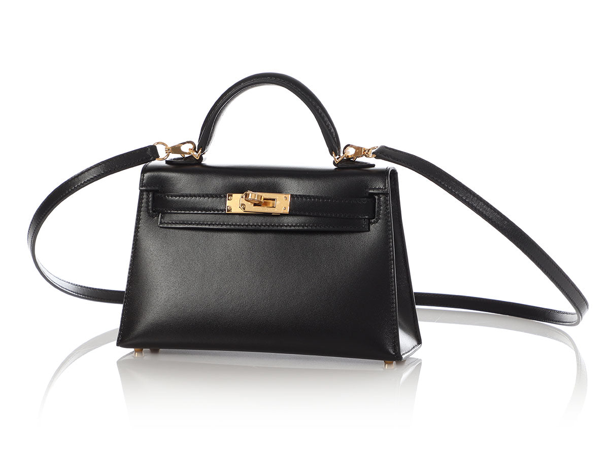 Hermès Black Chèvre Mini Kelly 20 - Ann's Fabulous Finds