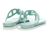 Hermès Blue Egerie Rubber Sandals