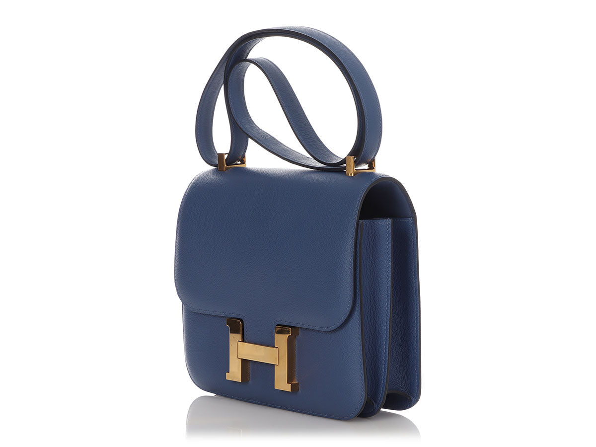 Hermès Blue Brighton Evercolor Constance 24 by Ann's Fabulous Finds