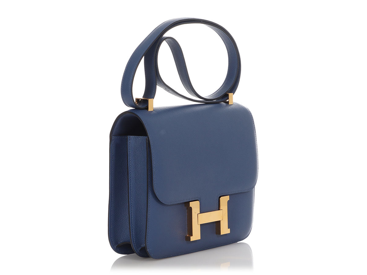 Hermès Blue Brighton Evercolor Constance 24 by Ann's Fabulous Finds