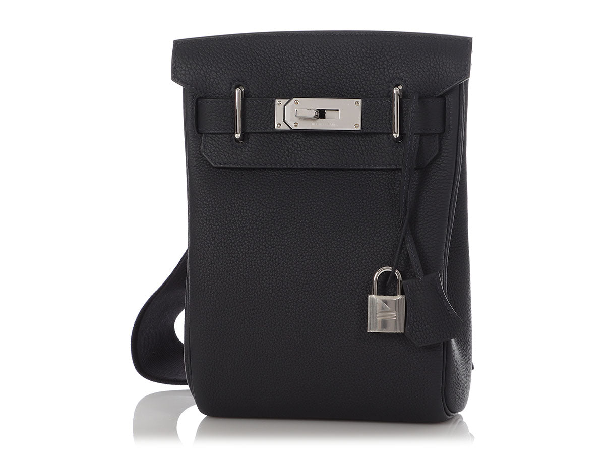 Hermès Hac A Dos Pm Backpack In Caban, Jaune De Naples And Feu Togo With  Palladium Hardware in Black