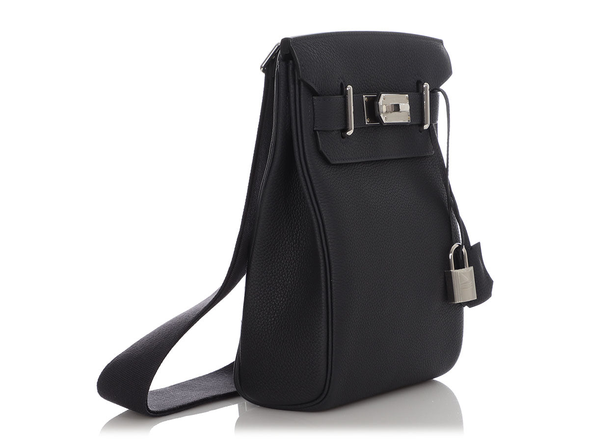 Hermes HAC A Dos PM Backpack Black Togo Palladium Hardware