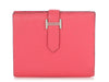 Hermès Rose Lipstick Chèvre Béarn Compact Wallet