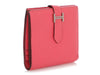 Hermès Rose Lipstick Chèvre Béarn Compact Wallet
