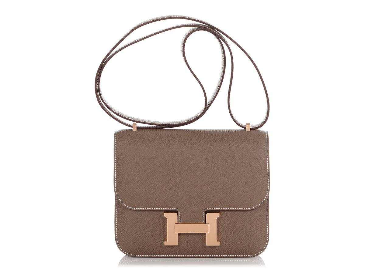 Hermès Etoupe Epsom Constance 18 Reissue Mirror