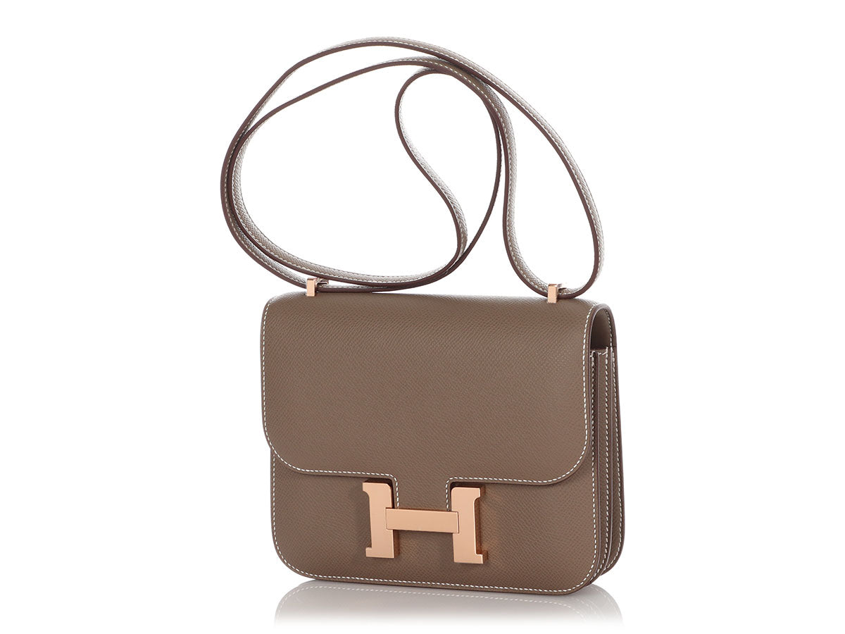 Hermès Etoupe Epsom Constance 18 Reissue Mirror