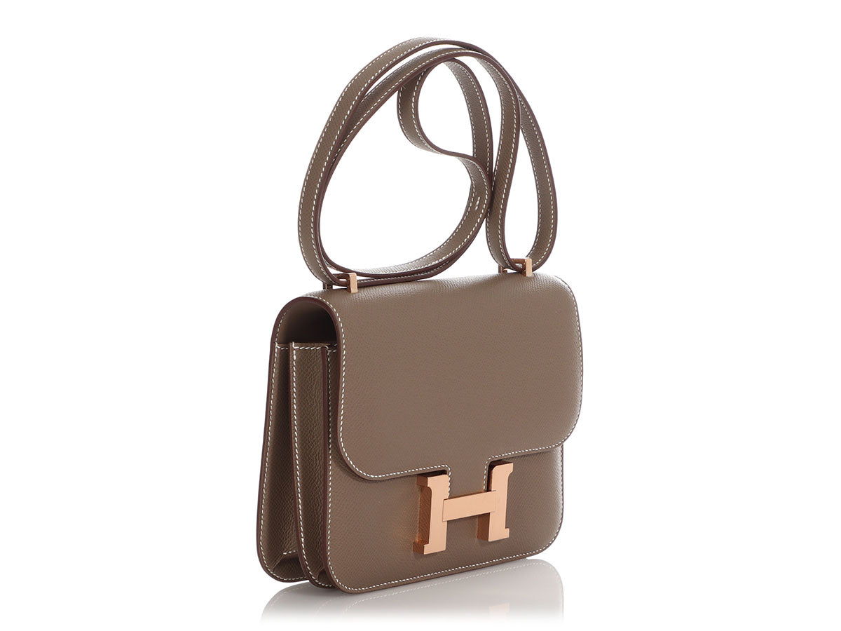 Hermès Etoupe Epsom Constance 18 Reissue Mirror