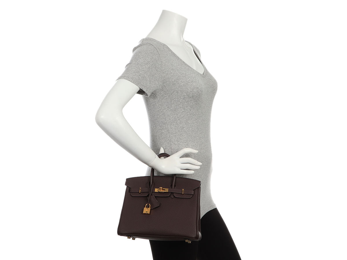 HERMES Togo Birkin 25 Chocolate 1080100