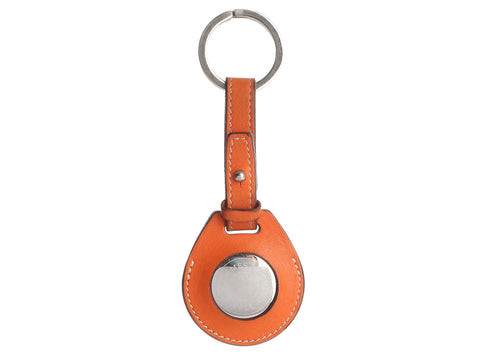 Hermès Orange Chèvre Key Ring/Bag Charm - Ann's Fabulous Closeouts