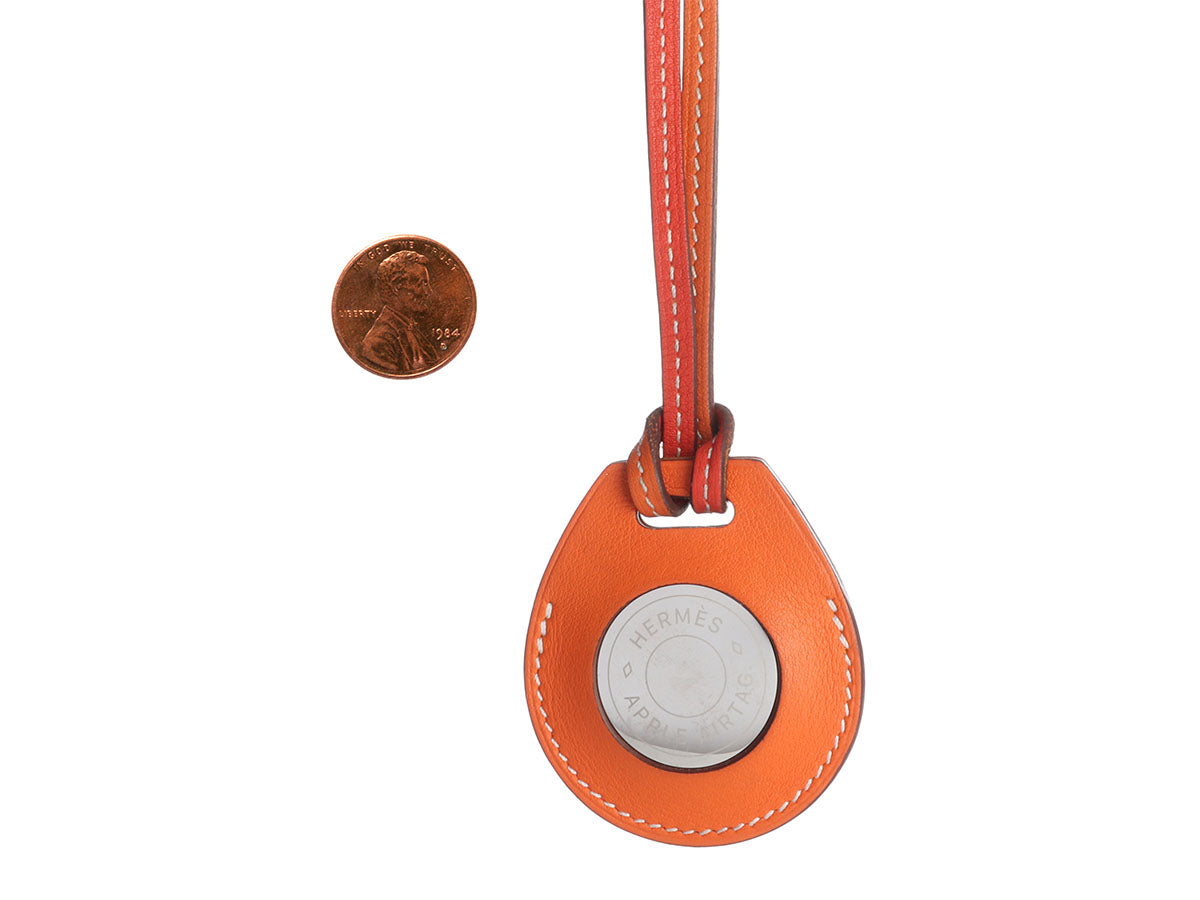 Hermès Bicolor Swift Apple AirTag Bag Charm