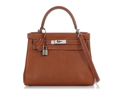 Hermès Fauve Barenia Faubourg Kelly 28