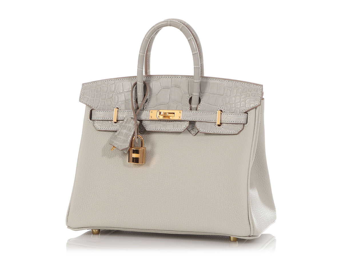 HERMES Ostrich Birkin 25 Chai 1290251