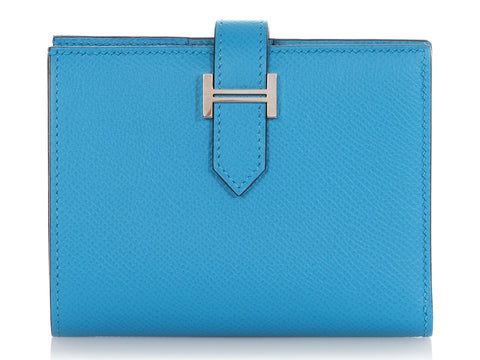 Hermès Blue Epsom Béarn Compact Wallet