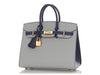 Hermès Special Order Bleu Glacier and Bleu Saphir Epsom Birkin 25