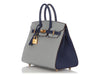 Hermès Special Order Bleu Glacier and Bleu Saphir Epsom Birkin 25