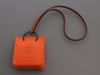 Hermès Orange Lambskin and Swift Shopping Bag Charm