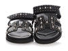 Hermès Black Studded Chypre Sandals