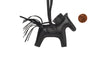 Hermès So Black Lambskin Grigri Rodeo Horse Bag Charm PM