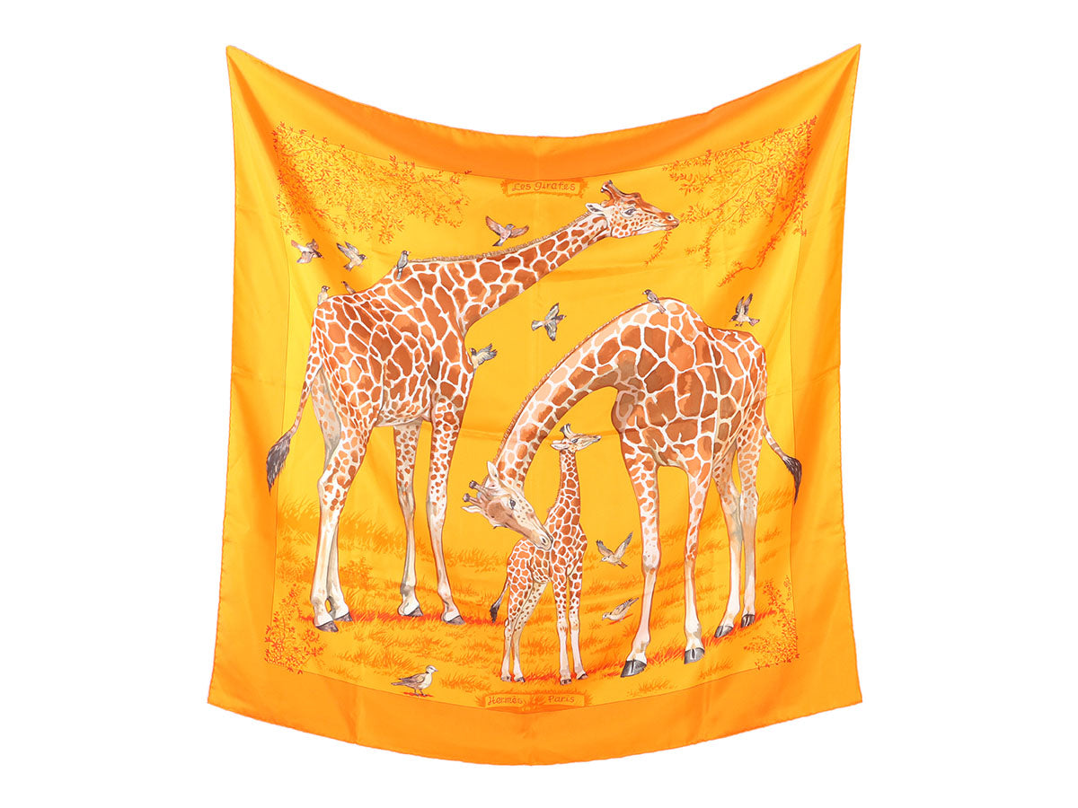 Hermès Les Girafes Silk Scarf 90cm