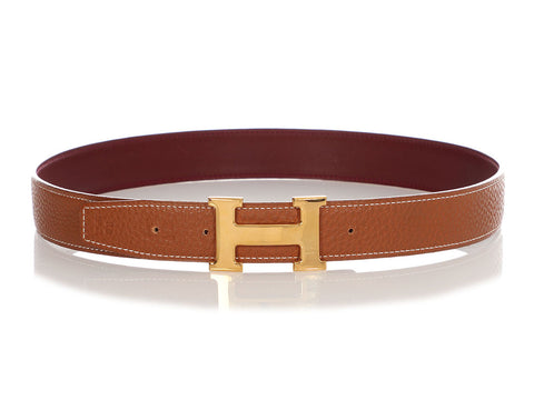 Hermès Rouge and Gold Reversible Belt Kit 32mm