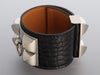 Hermès Black Shiny Alligator Collier de Chien CDC Bracelet