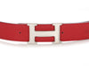 Hermès Red and Bleu Jean Reversible Belt Kit 32mm