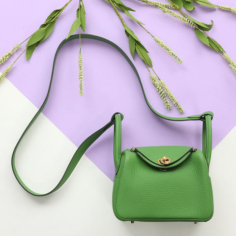 Hermès Mini Vert Yucca Clémence Lindy 20