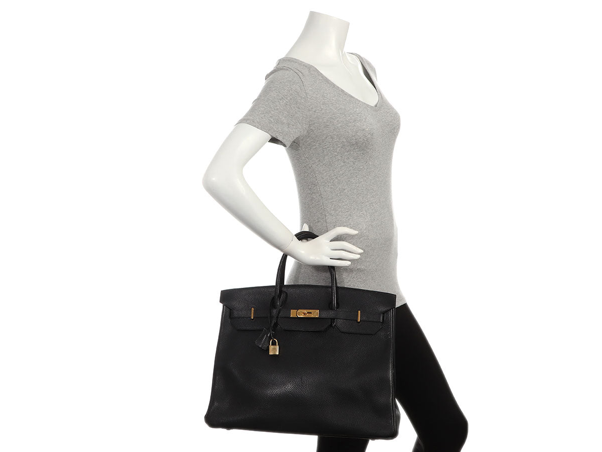 Hermès Vintage Black Ardennes Birkin 40