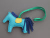 Hermès Rainbow Lambskin Reversible Grigri Rodeo Horse Bag Charm PM
