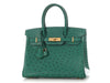 Hermès Vert Vertigo Ostrich Birkin 30