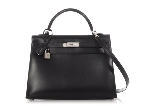 Hermès Black Box Calfskin Kelly 32