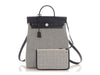 Hermès Black Toile and Vache Hunter Herbag à Dos Zip Backpack GM
