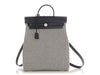 Hermès Black Toile and Vache Hunter Herbag à Dos Zip Backpack GM